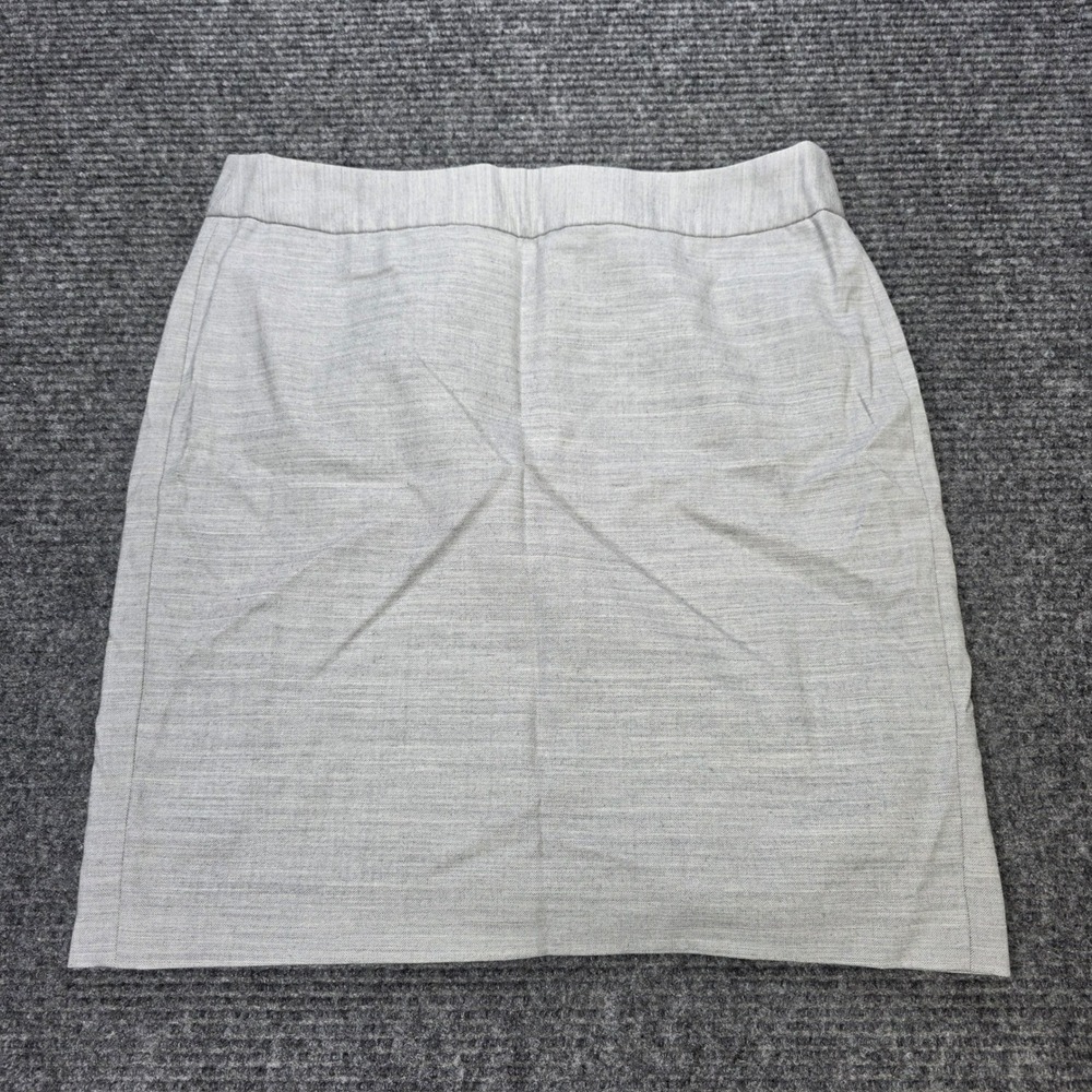 Banana Republic Wool Blend Pencil Skirt Women's Size 10 Gray Herringbone Lined